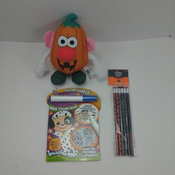 Halloween Lot of 3 Potato Head, Pencils, Imagine Ink Sticker Book - Picture 2 of 3
